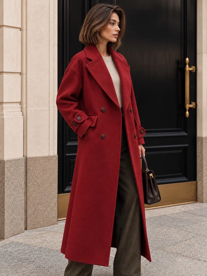 Женское красное пальто oversize Irma в СПб купить - фото 2