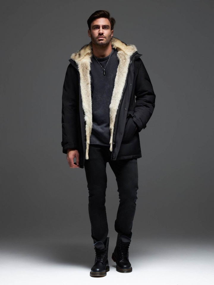Парка с меховым капюшоном Gianni