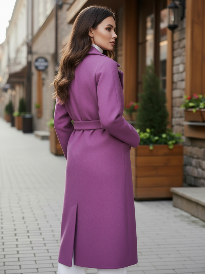 Пальто женское сиреневое Veronica