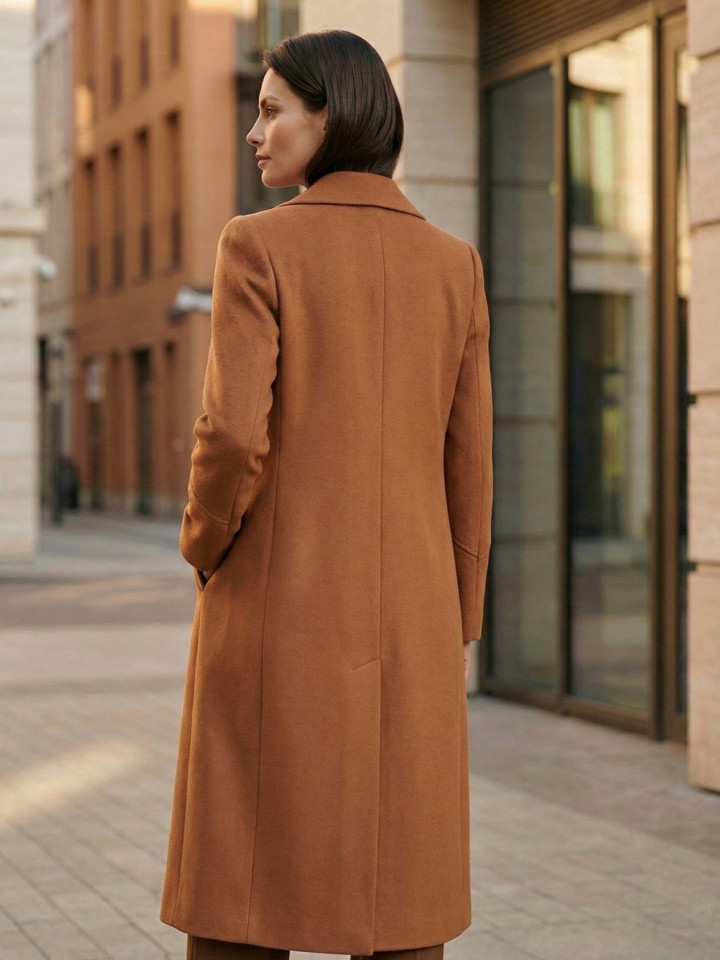Пальто женское коричневое Hazel в Москве купить - фото 2